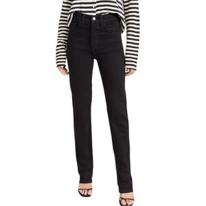 Favorite Daughter‎ The Vivi High Rise Straight Leg Jeans Kingsley Black 31